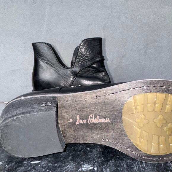 Sam Edelman Palmer Bootie Black Leather Pull On Women’s Size 9 US - Picture 8 of 8